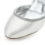 Chic / Beautiful Ivory Rhinestone Wedding Shoes 2021 8 cm Stiletto Heels Pointed Toe Wedding High Heels