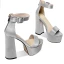 Chic / Belle Vert Foncé Club de carnaval Sandales Femme 2021 Cuir Bride Cheville 13 cm Talons Épais Peep Toes / Bout Ouvert Sandales Talons Hauts