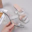 Sexy Blushing Pink Street Wear Womens Sandals 2021 9 cm Stiletto Heels Open / Peep Toe Sandals High Heels