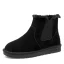 Modern / Fashion Womens Boots 2017 Black Suede Ankle Leather Casual Winter Flat Snow Boots