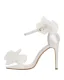 Fashion White Wedding Shoes 2021 Bow Ankle Strap 11 cm Stiletto Heels Open / Peep Toe Wedding Sandals High Heels