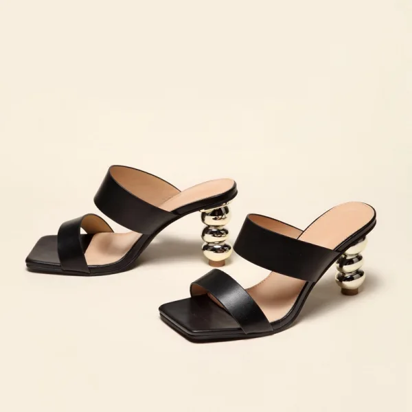 Modest / Simple Tan Casual Womens Sandals 2021 8 cm Stiletto Heels Open / Peep Toe Sandals High Heels