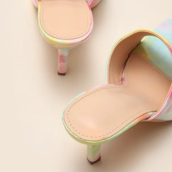 Chic / Beautiful Multi-Colors Street Wear Rainbow Womens Sandals 2021 7 cm Stiletto Heels Open / Peep Toe Sandals High Heels
