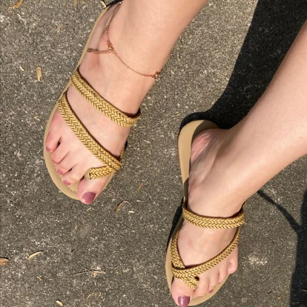 Proste / Simple Warkocz Plaża Pantofle & Klapki 2021 Peep Toe Buty Damskie