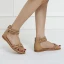 Romain Beige Plage Plate Sandales Femme 2021 Rivet Bride Cheville Peep Toes / Bout Ouvert Sandales