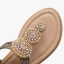 Bohême Été Noire Plage Plate Sandales Femme 2021 Faux Diamant T-Strap Peep Toes / Bout Ouvert Sandales