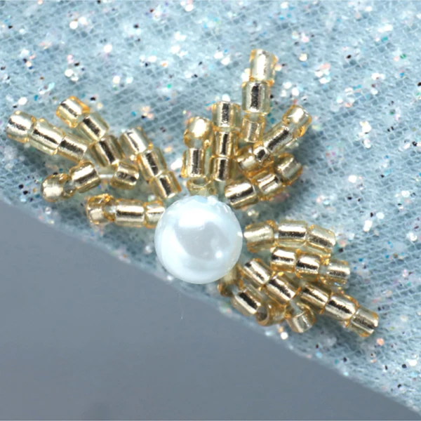 Vintage / Retro Sky Blue Prom Dresses 2021 A-Line / Princess Square Neckline Beading Pearl Sequins 1/2 Sleeves Backless Floor-Length / Long Prom Formal Dresses
