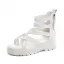 Roman White Summer Street Wear Flat Womens Sandals 2021 Ankle Strap Open / Peep Toe Sandals