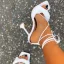 Chic / Beautiful White Street Wear Summer Womens Sandals 2021 X-Strap 9 cm Stiletto Heels Open / Peep Toe Sandals High Heels