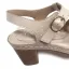 Vintage / Originale Beige Vêtement de rue Sandales Femme 2021 T-Strap 7 cm Talons Épais Peep Toes / Bout Ouvert Sandales Talons Hauts