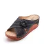 Confortable Noire Plage Désinvolte Été Fleur Sandales Femme 2021 6 cm Compensées Peep Toes / Bout Ouvert Sandales
