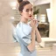 Vintage / Retro Sky Blue Satin Prom Dresses 2021 A-Line / Princess Square Neckline Short Sleeve Backless Beading Bow Floor-Length / Long Prom Formal Dresses