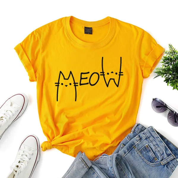 Lovely Summer White Loose Street Wear Cotton T-Shirts 2021 Scoop Neck Short Sleeve Women's Tops T-shirt
