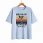 Fashion Summer Street Wear Loose White Cartoon Animal Print Letter Graphic T-Shirts 2021 Cotton Scoop Neck Short Sleeve Women's Tops T-shirt
