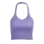 Summer Purple Knitting Tight  Sweatshirts Tank 2021 Halter Sleeveless Backless Women's Tops
