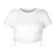 Sexy White Summer Street Wear Outdoor Sports Gymnasium Tight  Women Tank 2021 Scoop Neck Short Sleeve Sweatshirts