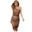 Sexy Brown Tight  Party Dresses 2021 One-Shoulder Sleeveless Zipper Up at Side Cocktail Party Evening Party Women Dresses