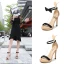 Charmant Nues Soirée Sandales Femme 2021 Noeud Bride Cheville 12 cm Talons Aiguilles Peep Toes / Bout Ouvert Sandales Talons Hauts