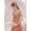 Vintage / Originale Rougissant Rose Glitter Perlage Paillettes Robe De Soirée 2021 Princesse Appliques Encolure Carrée Manches Courtes Dos Nu Longue Soirée Robe De Ceremonie