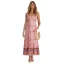 Bohemia Summer Street Wear Resort Wear Floral Candy Pink Maxi Dresses 2021 Spaghetti Straps Sleeveless Backless Ankle Length