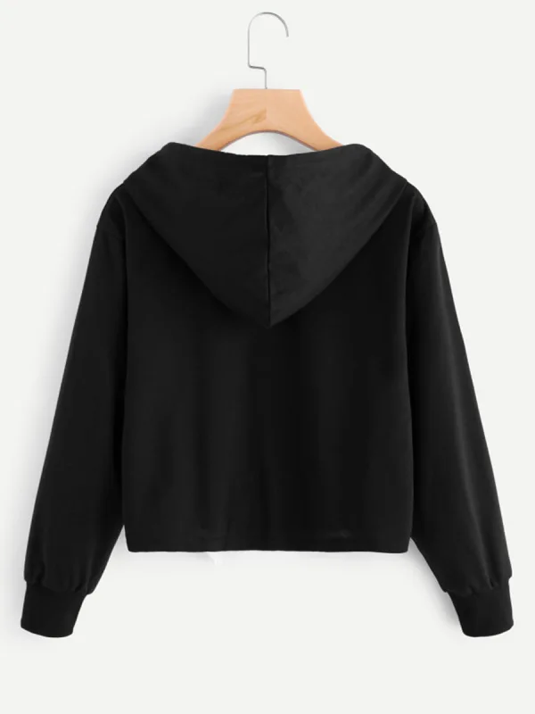 Comfortable Casual Fall Winter Regular Letter Graphic White Hooded Sweatshirts 2021 Cotton Long Sleeve Women's Tops