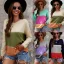 Mode Désinvolte Tomber Hiver Multi-Couleurs Chandails 2021 Encolure Dégagée Coton Ample Manches Longues Hauts pour Femmes