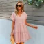 Comfortable Spring Summer Street Wear White Floral Women Dresses 2021 Loose V-Neck Short Sleeve