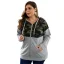 Désinvolte Tomber Hiver Grande Taille Gris Camouflage Encapuchonné Sweats 2021 Manches Longues Femme Hauts