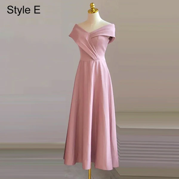 Modest / Simple Sage Green Bridesmaid Dresses 2021 A-Line / Princess Off-The-Shoulder Short Sleeve Floor-Length / Long Bridesmaid Wedding Party Dresses