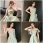 Modest / Simple Sage Green Satin Bridesmaid Dresses 2021 A-Line / Princess Sleeveless Floor-Length / Long Bridesmaid Wedding Party Dresses
