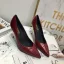 Classy Burgundy Evening Party Leather Pumps 2020 Snakeskin Print 7 cm Stiletto Heels Pointed Toe Pumps