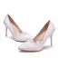 Affordable White Wedding Pumps 2020 Lace Flower 9 cm Stiletto Heels Pointed Toe Womens Shoes