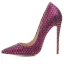 Mode Fuchsia Fest Pumps 2020 12 cm Stilettklackar Spetsiga Pumps