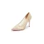 Mode Beige Rendez-vous Tachetée Escarpins 2020 9 cm Talons Aiguilles À Bout Pointu Escarpins