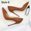 Enkel Hvit PU Gateklær Pumps 2020 12 cm Stiletthæler Spisse Pumps