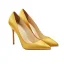 Enkla Gul Casual Pumps 2020 10 cm Stilettklackar Spetsiga Pumps
