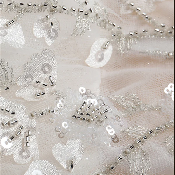 Affordable Ivory Wedding Dresses 2021 Ball Gown Off-The-Shoulder Beading Sequins Sleeveless Backless Floor-Length / Long Wedding