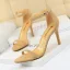 Sexy Black Street Wear Womens Sandals 2020 Ankle Strap 11 cm Stiletto Heels Open / Peep Toe Sandals
