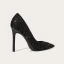 Charmant Noire Soirée Paillettes Escarpins 2021 10 cm Talons Aiguilles Cuir À Bout Pointu Escarpins Talons Hauts