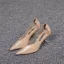 Transparent Beige Abend Pumps 2020 Leder Spitze 6 cm Kristall Thick Heels Spitzschuh Pumps