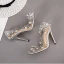 Transparent Silver Karnevalsklubb Pumps 2020 Nit Rhinestone 11 cm Stilettklackar Spetsiga Pumps