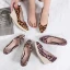 Chic / Beautiful Blushing Pink Street Wear Braid Womens Shoes 2020 Leopard Print 7 cm Wedges Pointed Toe
