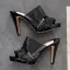 Fashion Gold Street Wear Womens Sandals 2020 Glitter Sequins 9 cm Stiletto Heels Open / Peep Toe Sandals