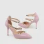 Affordable Nude Rave Club Rivet Womens Sandals 2020 Patent Leather Ankle Strap 9 cm Stiletto Heels Pointed Toe Sandals