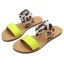 Mode Multi-Couleurs Désinvolte Été Plate Pantoufle & Tongs 2020 Motif Peau De Serpent Peep Toes / Bout Ouvert Plat Chaussures Femmes