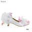 Chic / Beautiful White Wedding Shoes 2018 Leather Butterfly Flower Rhinestone 14 cm Stiletto Heels Pointed Toe Wedding Pumps
