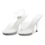Transparent Blanche Désinvolte Sandales Femme 2020 12 cm Talons Aiguilles Peep Toes / Bout Ouvert Sandales