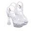 Sexy Blanche Club de carnaval Cristal Sandales Femme 2020 X-Strap 17 cm Talons Épais Peep Toes / Bout Ouvert Sandales