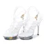 Sexy Blanche Voyage de noces Cristal Sandales Femme 2020 X-Strap Bride Cheville 13 cm Talons Aiguilles Peep Toes / Bout Ouvert Sandales