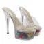 Chic / Beautiful Silver Casual Crystal Womens Sandals 2020 15 cm Stiletto Heels Open / Peep Toe Sandals